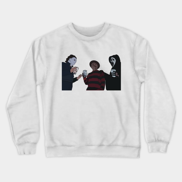 Horror And Coffee Crewneck Sweatshirt by SturgesC